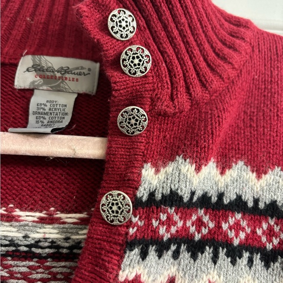 Eddie Bauer Collectibles Red Nordic Sweater - Picture 4 of 7